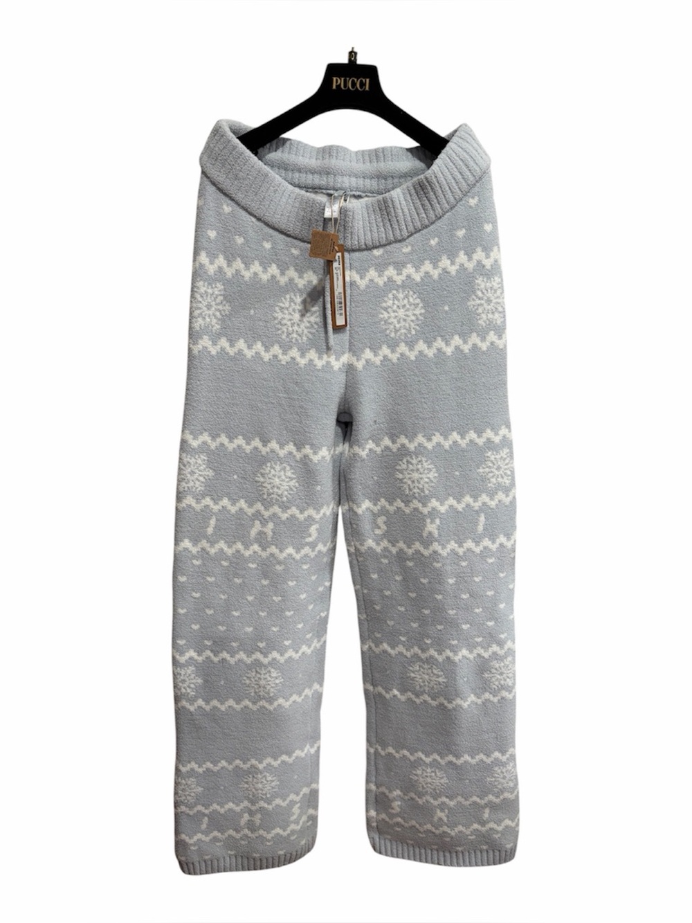 SKIMS NWT FAIR ISLE ZEN BLUE HEART COZY PANT Sz NWT - Picture 4 of 7